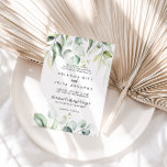 Convite Casamento Tradicional Verde Eucalyptus<br><div class="desc">Este convite de casamento tradicional verde de eucalipto com aquarelas é perfeito para um casamento rústico. Este design artístico apresenta uma cor aquosa,  desenhada à mão,  uma folhagem verde de eucalipto,  inspiradora beleza natural.</div>