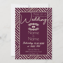 Convite Casamento Tribal African Burgundy Wine