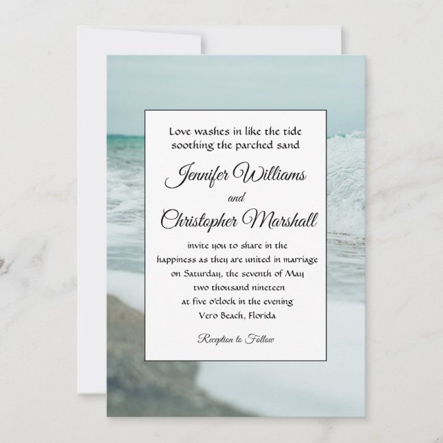 Convite Casamento tropical (Frente)