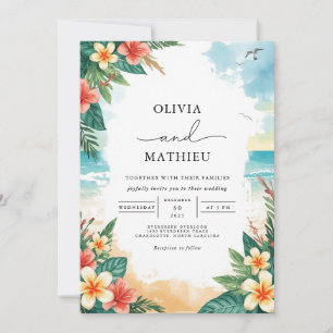Convite Casamento Tropical Beach Bliss