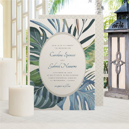 Convite Casamento Tropical Beach Palm