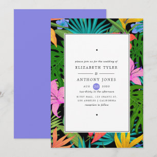 Convite Casamento Tropical Colorido