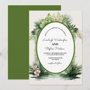 Convite Casamento Tropical de Arch Floral Pastel Boho