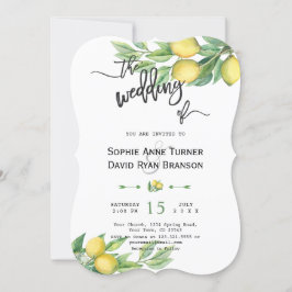 Convite Casamento Tropical de Lemon Chic Watercolor