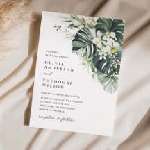 Casamento Tropical de Monstera Verde Sálvia