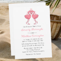 Casamento Tropical de Praia Havaiano Flamingo Rosa