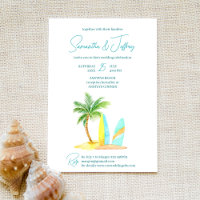 Casamento tropical de verão na praia de surfe