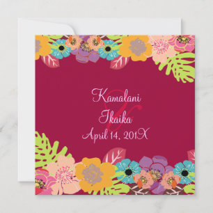 Convite Casamento tropical diy cor de fundo