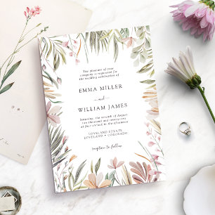 Convite Casamento Tropical Elegante