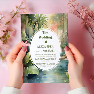 Convite Casamento Tropical Floral