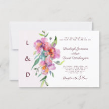 Casamento tropical floral cor-de-rosa personalizad