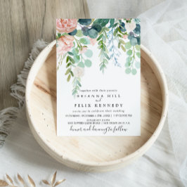 Convite Casamento Tropical Floral Ilustrado