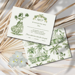 Convite Casamento Tropical Hawaiian Island RSVP