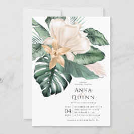 Convite Casamento Tropical Magnolia