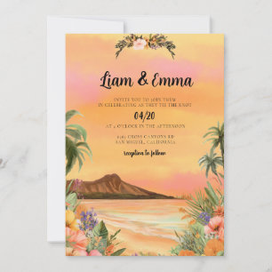 Convite Casamento Tropical no Destino Maui Havaí
