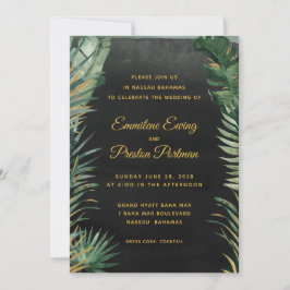 Convite Casamento Tropical Palm