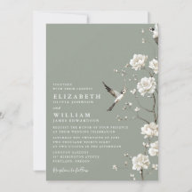 Casamento Tudo Em Um Floral Chinoiserie Verde Salv