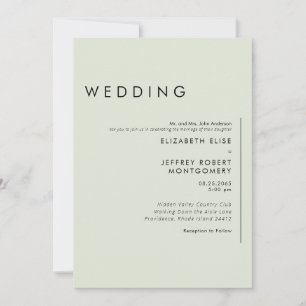 Convite Casamento Ultra Contemporâneo Sage
