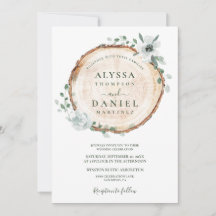 Casamento Único Da Madeira Floral Por Aquarela Úni