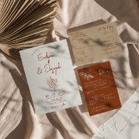 Casamento Único de Terracotta Floral Boho Botânico