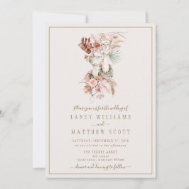 Convite Casamento Único do Casal Romântico de Noiva Llama