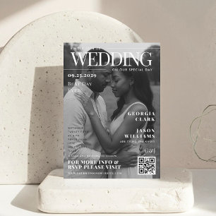 Convite Casamento Único do Cobrir da Revista Fotográfica P
