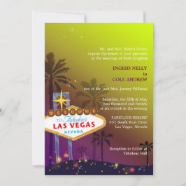 Convite Casamento Único e Bonito Viva Las Vegas