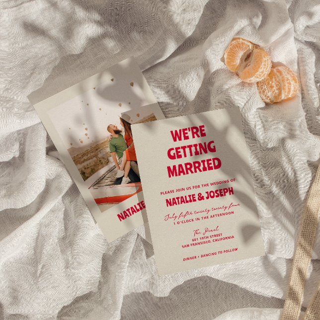 Convite Casamento Único Funk Funk Colorido Moderno (Criador carregado)