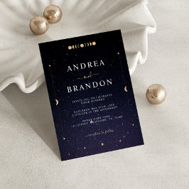 Convite Casamento Universo Celestial Lua Tudo em Um