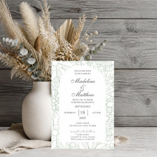 Convite Casamento verde