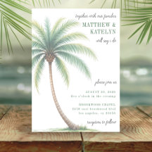 Casamento Verde de Palm Tree Tropical Island Water