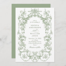 Casamento Verde de Sage Floral Ornamentado Vitoria