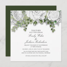 Casamento Verde e Floral Branco Elegante