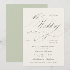 Convite Casamento Verde em Jardim Formal