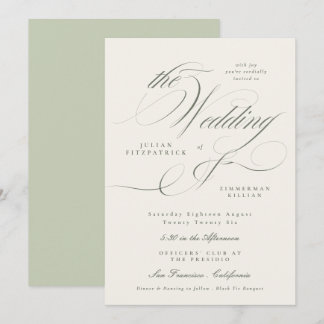 Convite Casamento Verde em Jardim Formal
