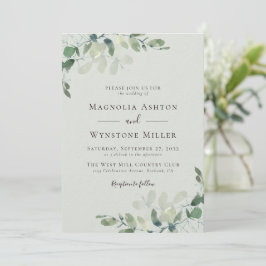 Convite Casamento Verde Eucalyptus Sage de Altas Extremida