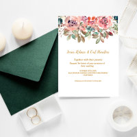 Casamento Verde MARY Watercolor Rosa Emerald