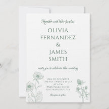 Casamento Verde Mínimo de Sage de Flor Selvagem Mo