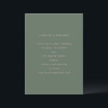 Convite Casamento Verde Mínimo Moderno Rosa e Sábio<br><div class="desc">Um layout minimalista com refinado texto cor-de-rosa esbranquiçado sobre um fundo verde empoeirado cria um sentimento moderno e romântico. O tipo limpo e o espaçamento generoso dão a este produto uma aparência elevada e eterno. Perfeito para casamentos contemporâneos com uma paleta macia e modesta.</div>