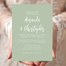 Casamento Verde Sage com Roteiro Moderno