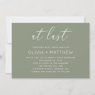 Convite Casamento Verde Salvia + Código QR Roteiro Minim