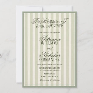 Convite Casamento Verde Xadrez Elegante Vintage