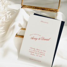 Casamento Vermelho Clássico Elegante e Azul Profun