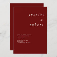 Casamento Vermelho e Branco Minimalista Simples