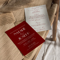 Casamento Vermelho Escuro Branco Burgundy Elegante