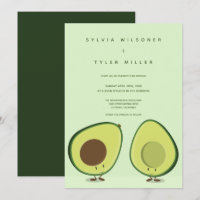 Casamento Vertical Verde Ilustrado de Avocados
