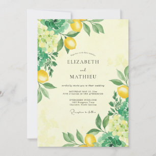 Convite Casamento Vibrante Amarelo em Amalfi