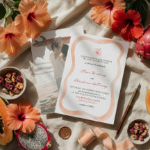 Casamento Vibrante com Borda Ondulada de Hibisco T
