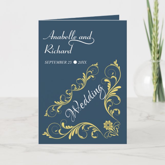 Convite Casamento Victoriano Elegante (Frente)