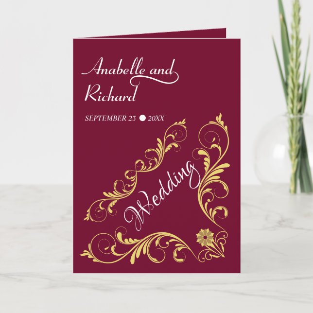 Convite Casamento Victoriano Elegante (Frente)